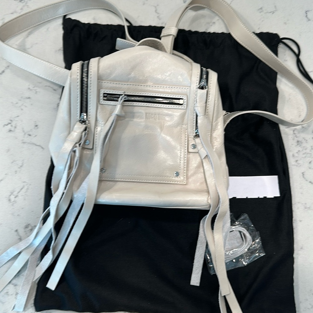 NWOT McQ Alexander McQueen Multi-Zip Leather Backpack